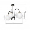 Lampa sufitowa SPARTA BLACK / GOLD 3xE14