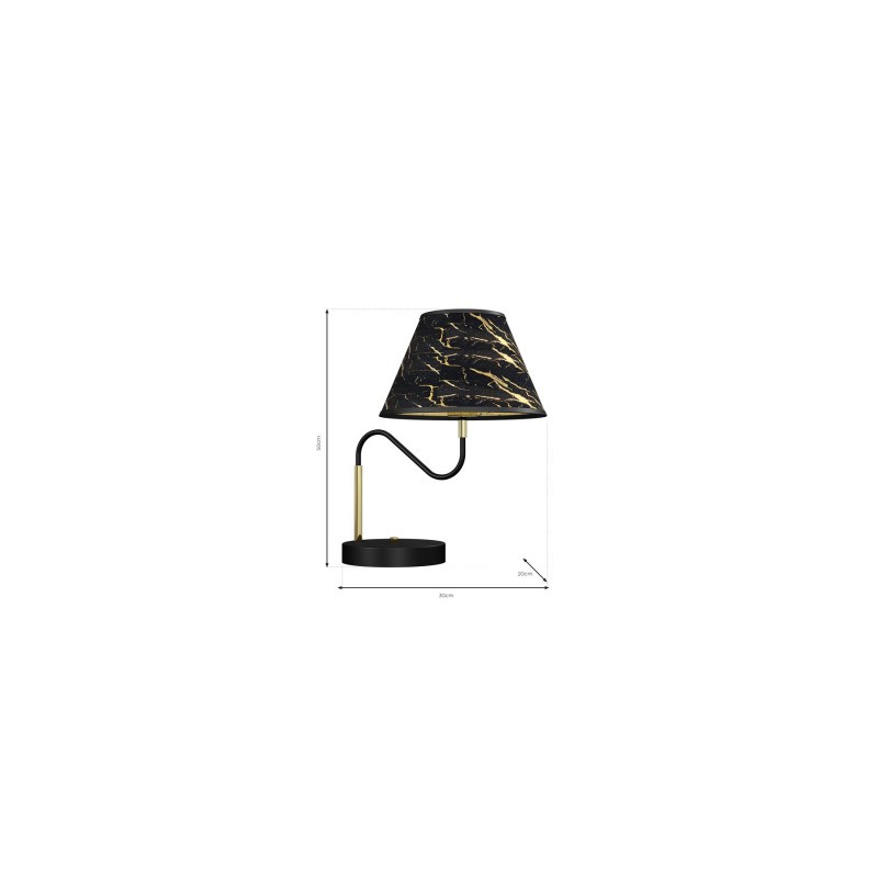 Lampka stołowa HERMES Black/Gold 1xE27