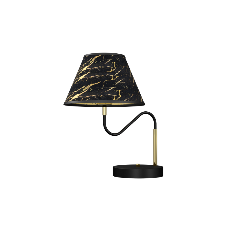 Lampka stołowa HERMES Black/Gold 1xE27