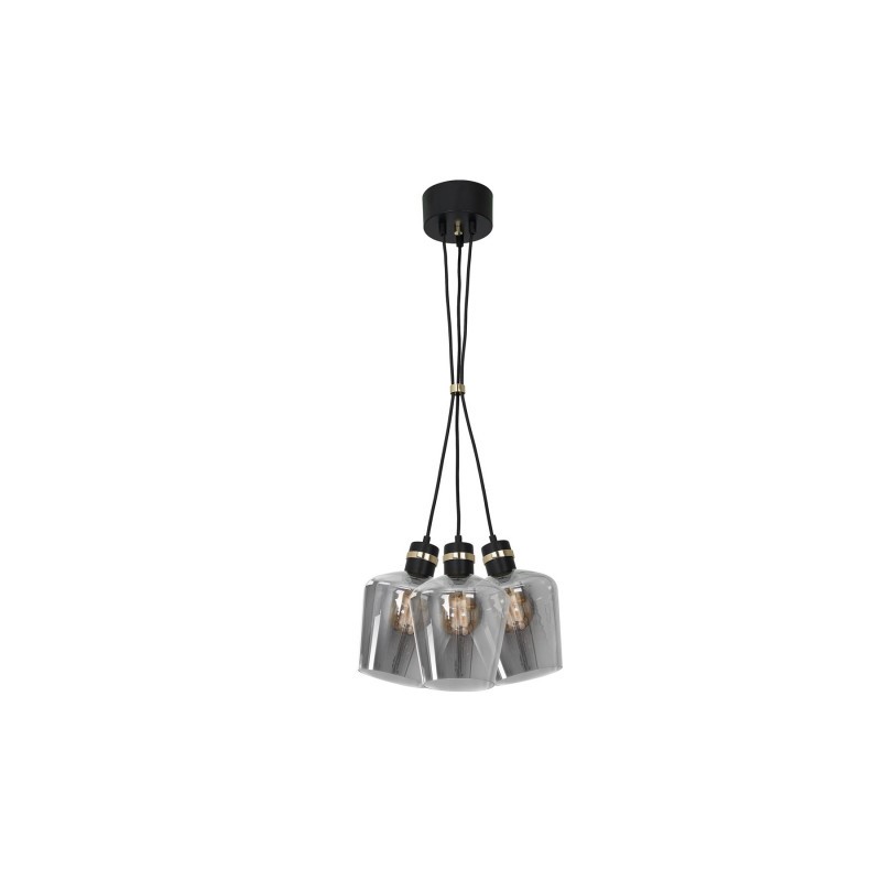 Lampa wisząca RICHMOND BLACK / GOLD 3xE27  Supeł