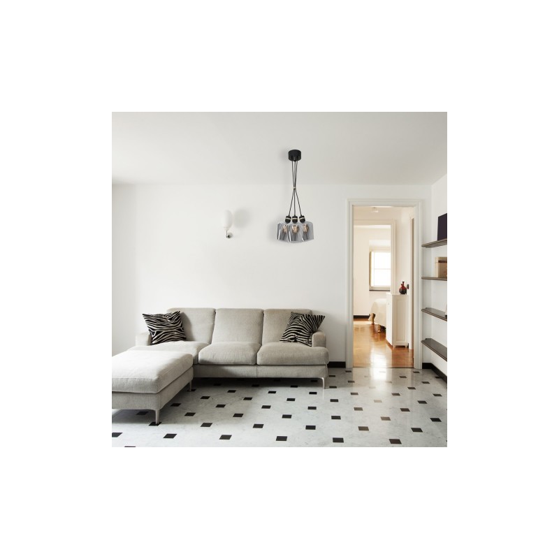 Lampa wisząca RICHMOND BLACK / GOLD 3xE27  Supeł