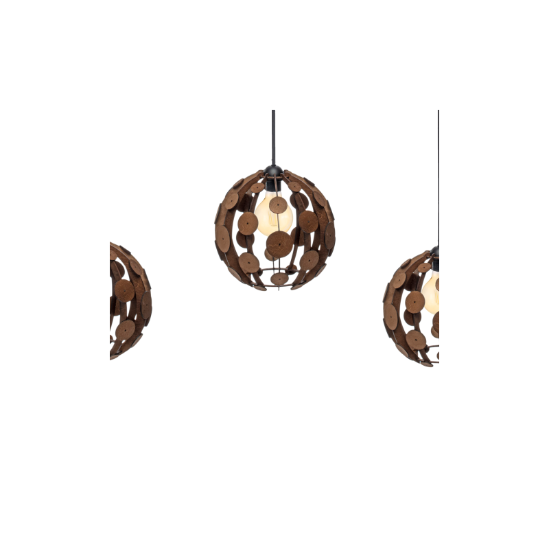 Lampa wisząca GAIA BROWN / WOOD 3xE27 60W