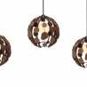 Lampa wisząca GAIA BROWN / WOOD 3xE27 60W