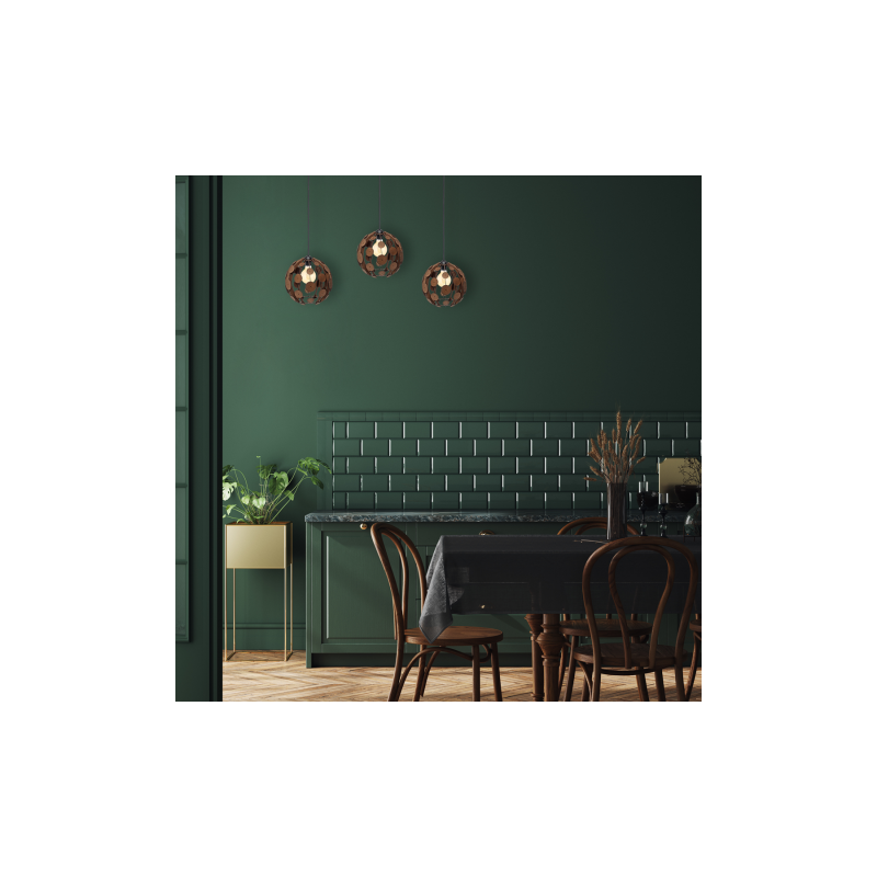 Lampa wisząca GAIA BROWN / WOOD 3xE27 60W