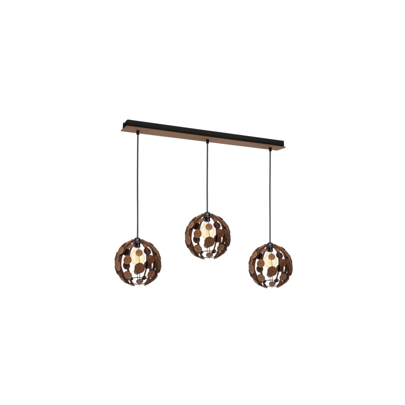 Lampa wisząca GAIA BROWN / WOOD 3xE27 60W