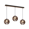 Lampa wisząca GAIA BROWN / WOOD 3xE27 60W