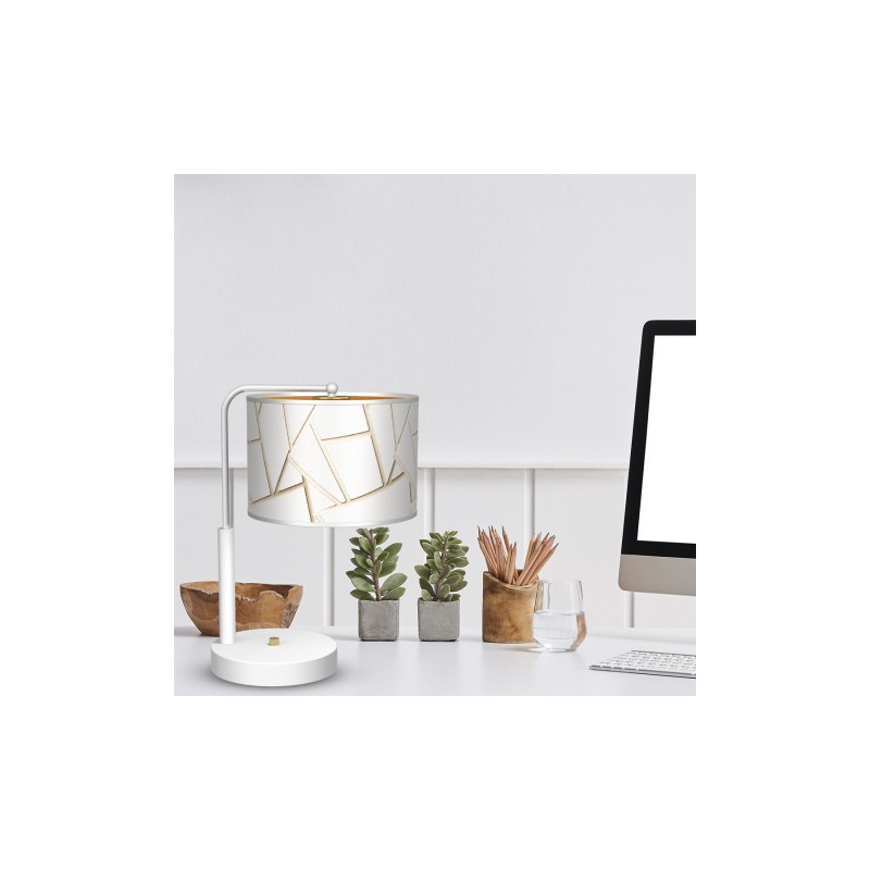 Lampka nocna ZIGGY WHITE White/Gold 1xE27