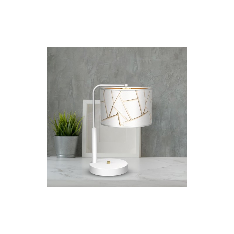 Lampka nocna ZIGGY WHITE White/Gold 1xE27