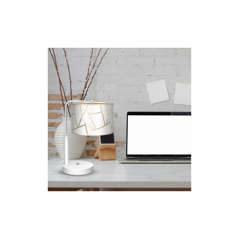 Lampka nocna ZIGGY WHITE White/Gold 1xE27