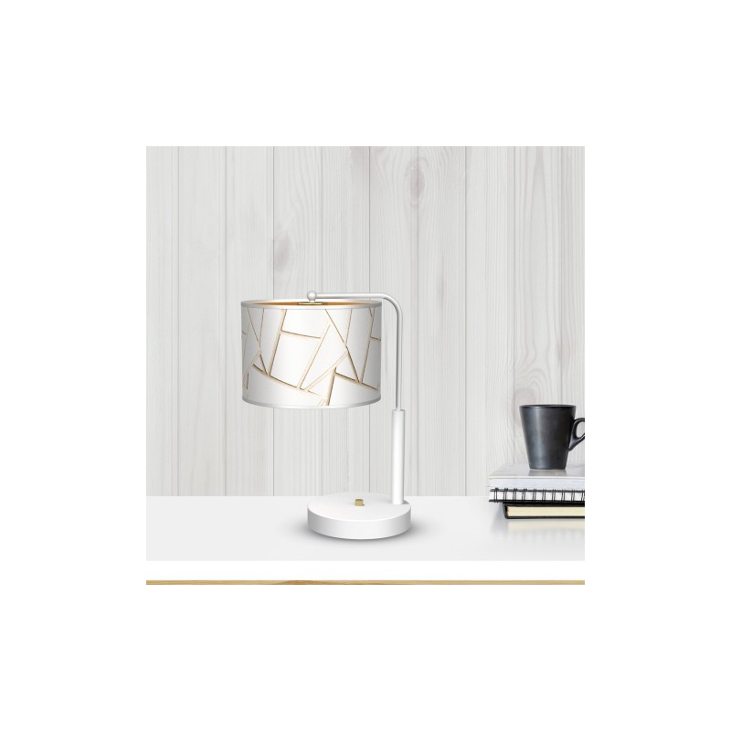 Lampka nocna ZIGGY WHITE White/Gold 1xE27