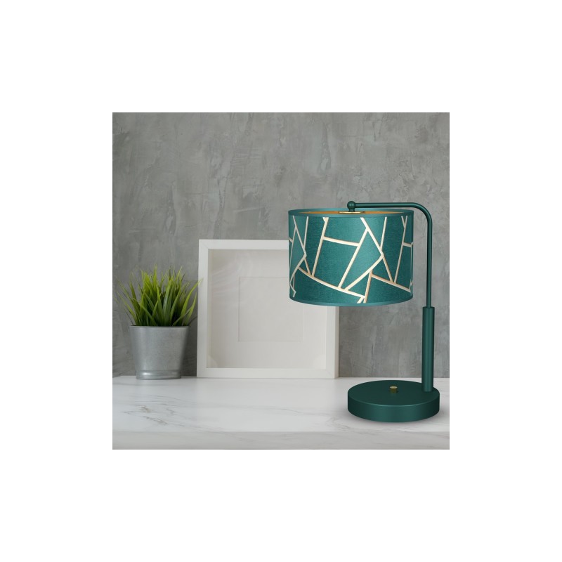 Lampka nocna ZIGGY GREEN Gold/Bottle green  1xE27