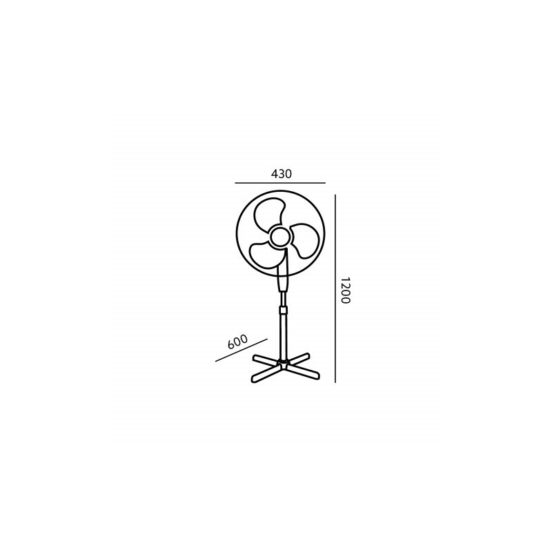 Wentylator podłogowy VIENTO-R 45W CZARNY