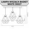 Lampa wisząca BASKET WHITE 3xE27