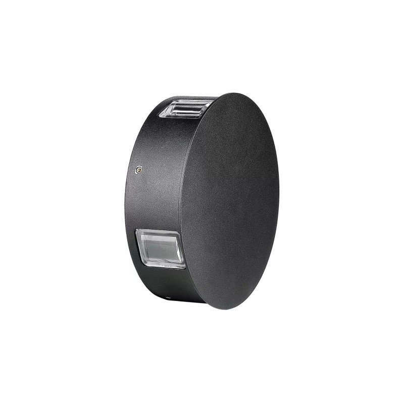 Oprawa Ścienna V-TAC 3W LED IP65 Czarna Okrągła VT-706 3000K 428lm