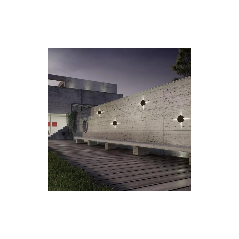 Oprawa Ścienna V-TAC 3W LED IP65 Czarna Okrągła VT-706 3000K 428lm