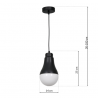 Lampa wisząca HELIOS BLACK 3xE14 40W