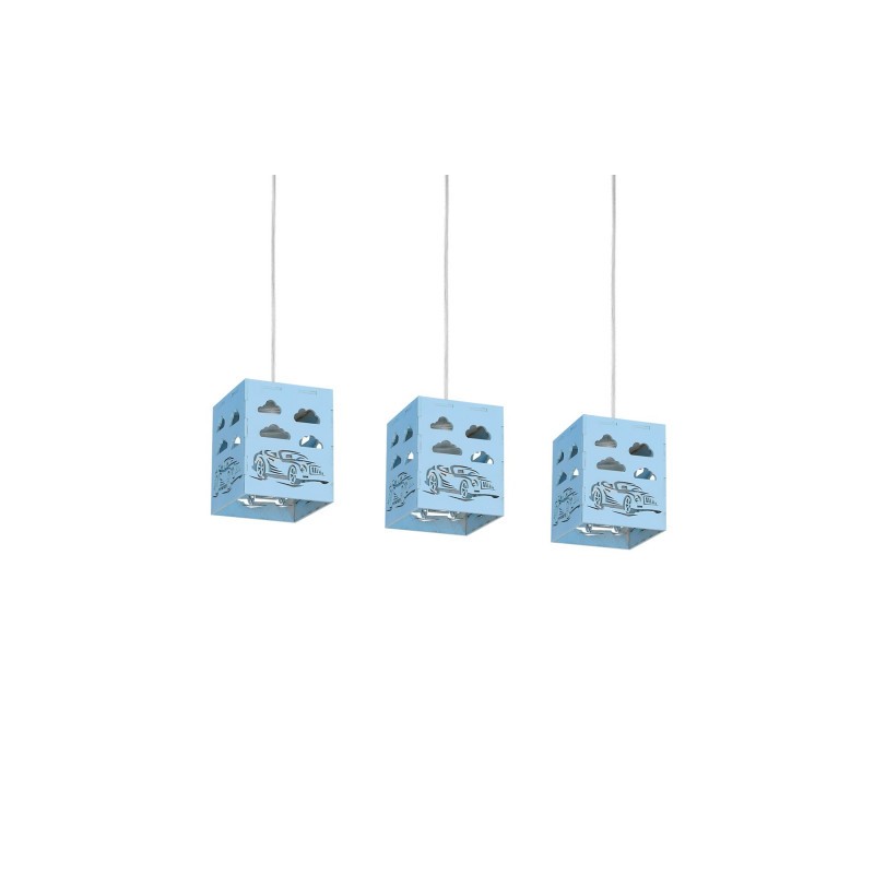 Lampa wisząca RALLY BLUE 3xE27 60W