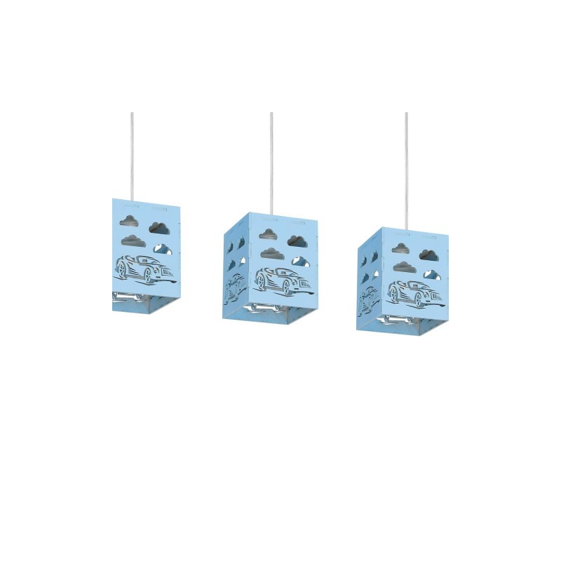 Lampa wisząca RALLY BLUE 3xE27 60W