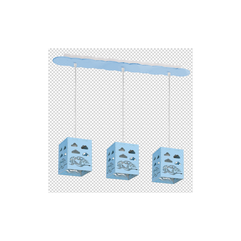 Lampa wisząca RALLY BLUE 3xE27 60W