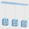 Lampa wisząca RALLY BLUE 3xE27 60W