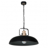 Lampa wisząca FRIDA BLACK / WOOD 1xE27 60W