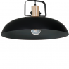 Lampa wisząca FRIDA BLACK / WOOD 1xE27 60W