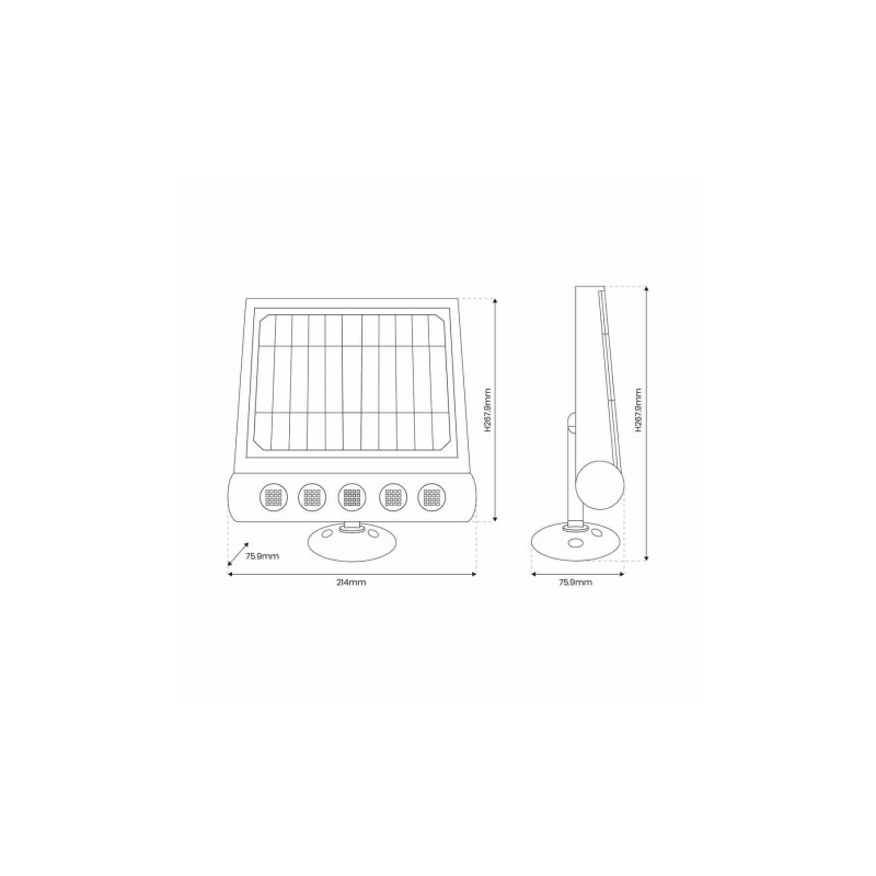 Lampa Solarna Talent 8W 4000K IP65