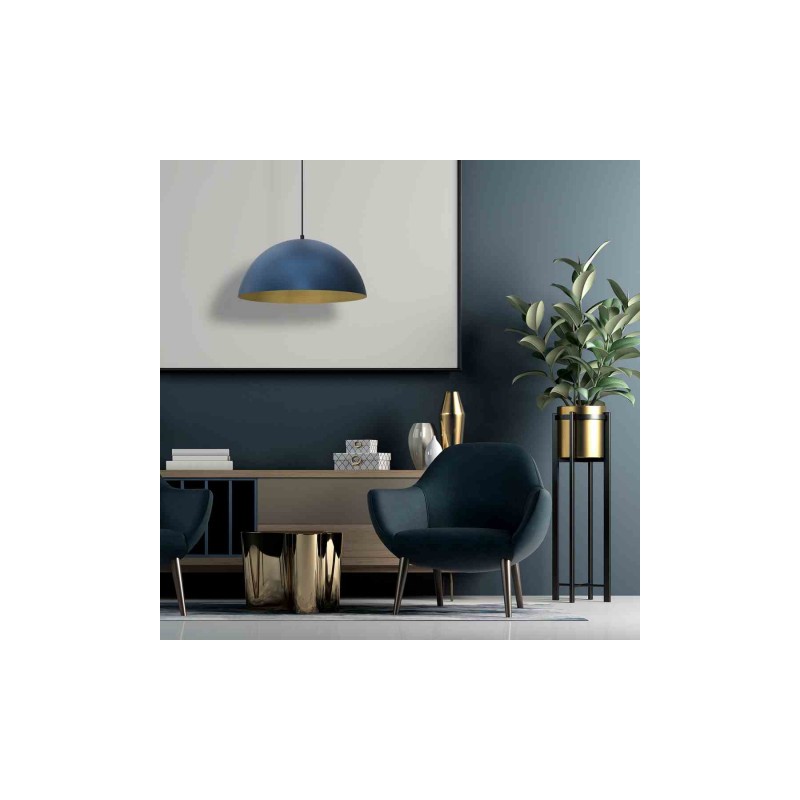 Lampa wisząca BETA NAVY BLUE/GOLD 1xE27 45cm
