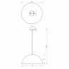 Lampa wisząca BETA BLACK/WHITE 1xE27 45cm
