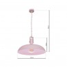 Lampa wisząca MOLLY PINK 1xE27 60W