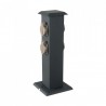 Słupek Ogrodowy 4 Gniazda Grafit 30cm IP44 VT-1155-4
