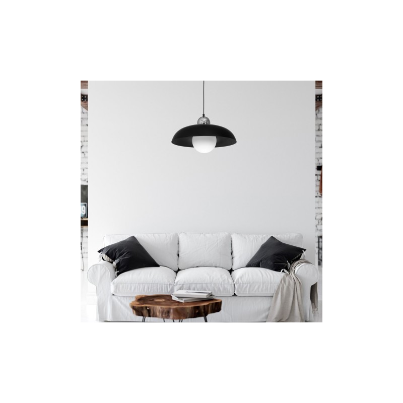 Lampa wisząca KAPPA BLACK / CHROME 1xE27 60W