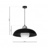 Lampa wisząca KAPPA BLACK / CHROME 1xE27 60W