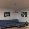 Lampa wisząca LINCOLN BLUE/GOLD 1xE27