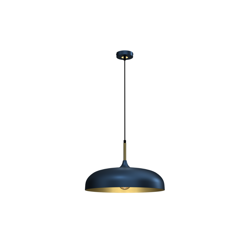 Lampa wisząca LINCOLN BLUE/GOLD 1xE27
