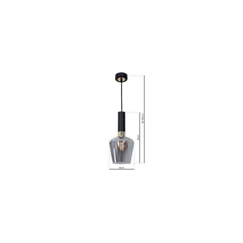 Lampa wisząca ROMA BLACK 1xE27