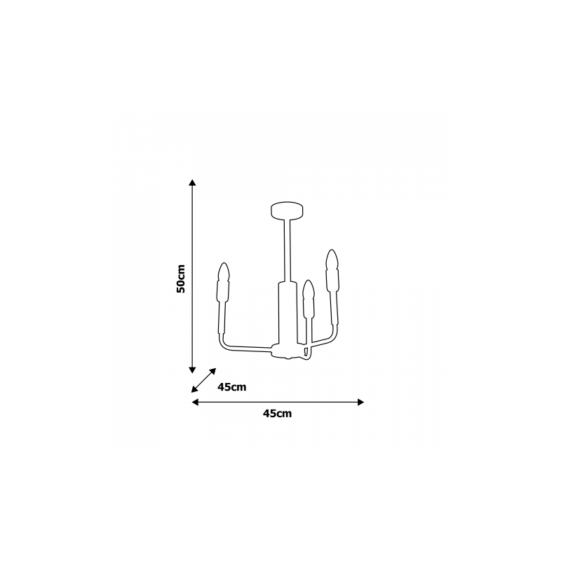 Żyrandol REX WHITE 3xE14