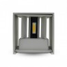 Kinkiet Ścienny V-TAC 12W LED Góra/Dół Regulowany Chip BRIDGELUX Szary Kwadrat IP65 VT-759-12 4000K 1100lm