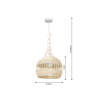 Lampa wisząca VIMINI WHITE 1xE27