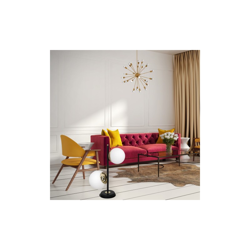 Lampa stołowa SPARTA BLACK / GOLD 2xE14