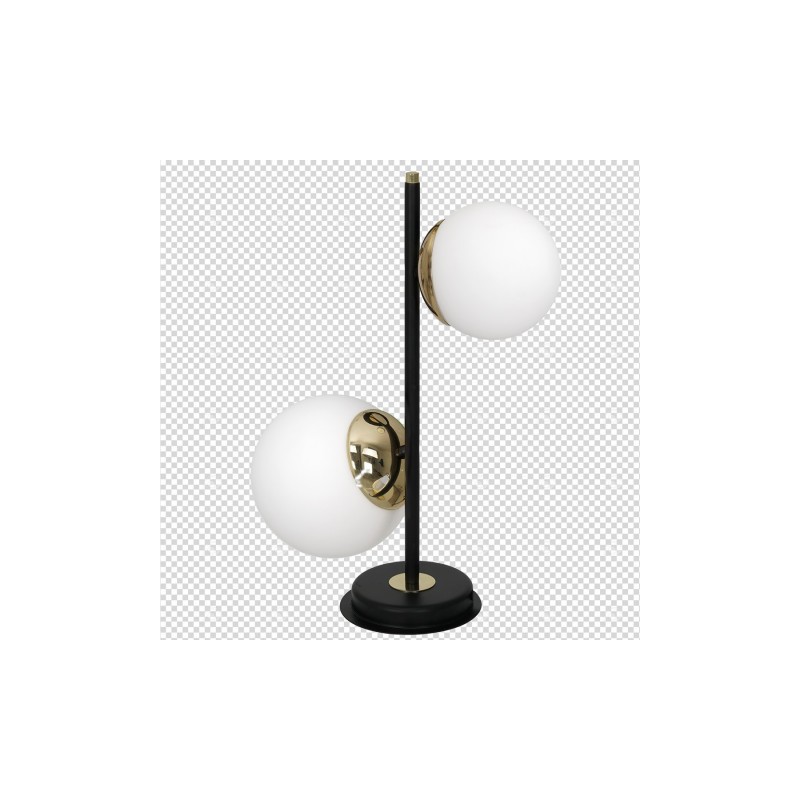 Lampa stołowa SPARTA BLACK / GOLD 2xE14