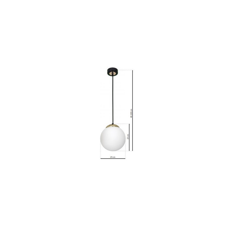 Lampa wisząca SPARTA BLACK / GOLD 1xE27