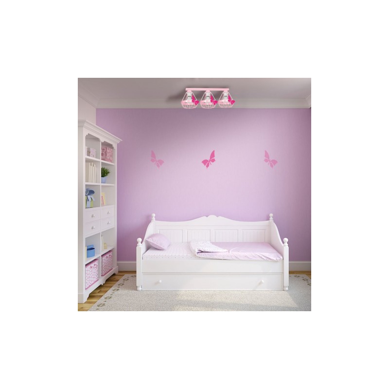 Lampa sufitowa KAGO PINK 3XE27