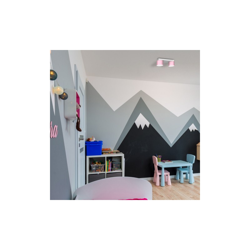 Lampa sufitowa DIXIE Pink/White  2xGX53