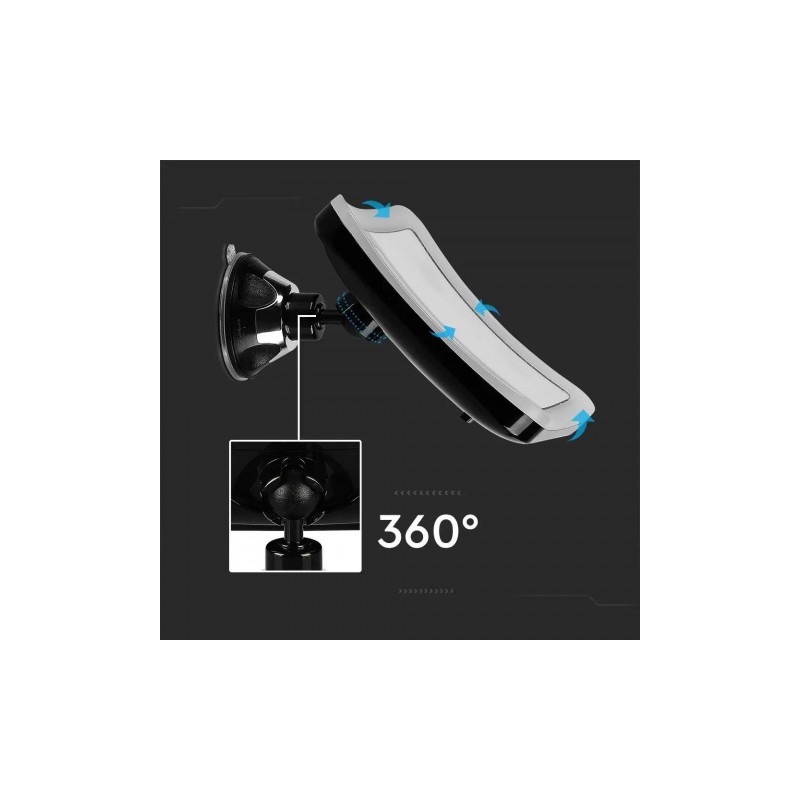 Lustro Przenośne V-TAC 3,2W LED Łazienka Makijaż 4xAAA fi.17CM Chrom VT-7573 6400K 30lm