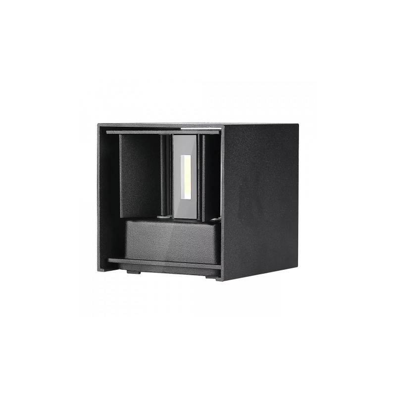 Oprawa Ścienna V-TAC 6W Kinkiet Góra/Dół Regulowany Czarny Kwadrat IP65 Bridgelux VT-759 3000K 660lm