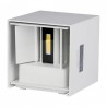 Oprawa Ścienna V-TAC 6W Kinkiet Góra/Dół Regulowany Biały Kwadrat IP65 Bridgelux VT-759 4000K 660lm