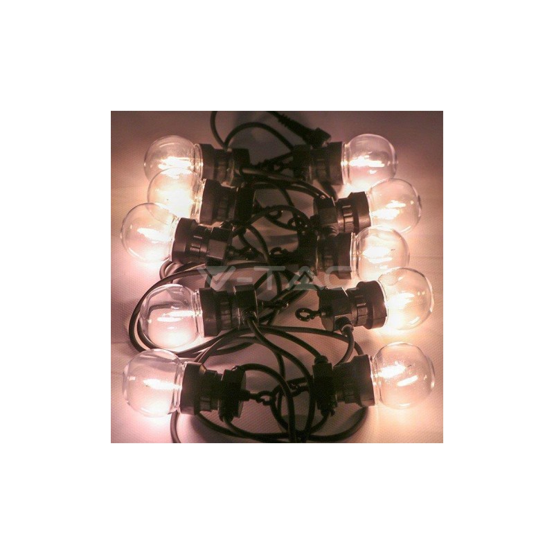 Girlanda Ogrodowa V-TAC (sznur) 6W LED 5 metrów 10 żarówek 0,4W Filament VT-71510 3000K 350lm
