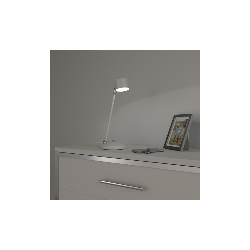 Lampka biurkowa ARENA WHITE/SILVER 1xGX53