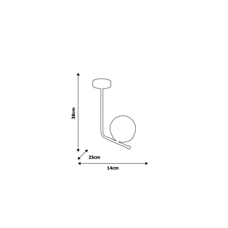 Lampa sufitowa CARINA 1xE14